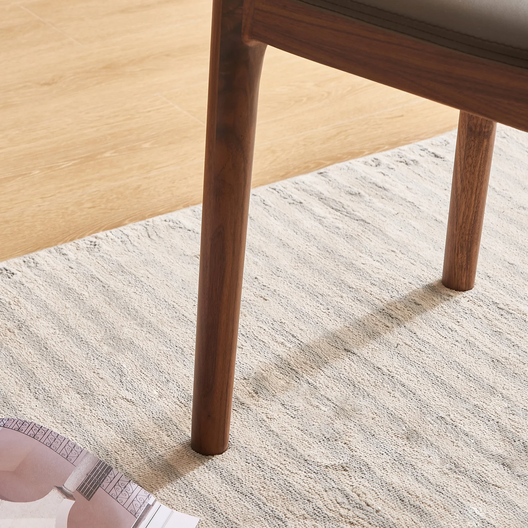 M1121 solid black walnut wood antique dining chair for dining room