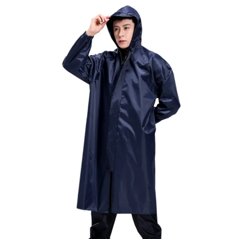 Мода Оксфорд ткань для взрослых Длинная ветровка, плащ-дождевик для взрослых водонепроницаемые и ветрозащитные модели, которые отлично сохраняют тепло одного человека дождевики 0,23 мм