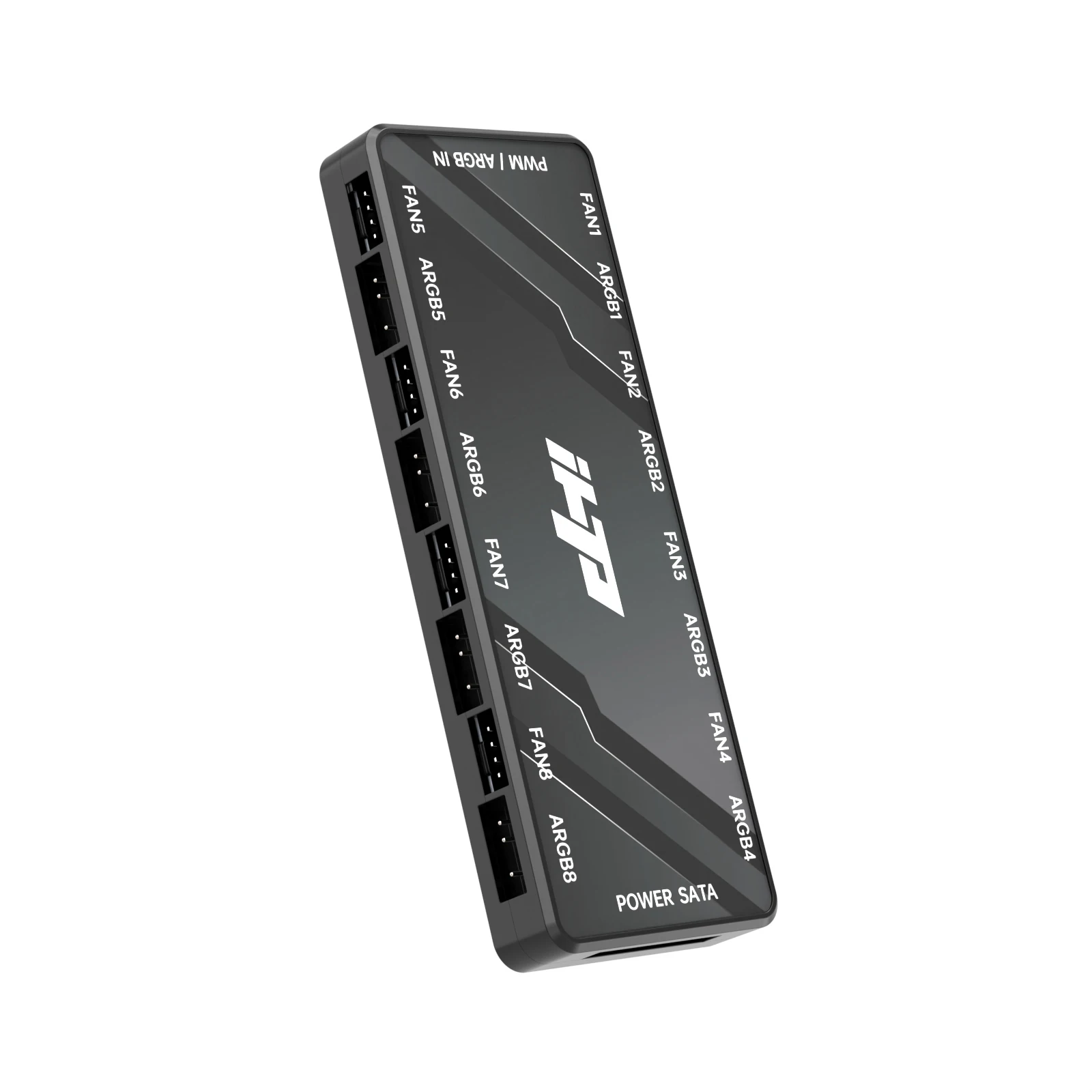 Computer motherboard with one drag and sixteen multifunctional hubs, 8-port PWM+8-port 5V 3PIN ARGB