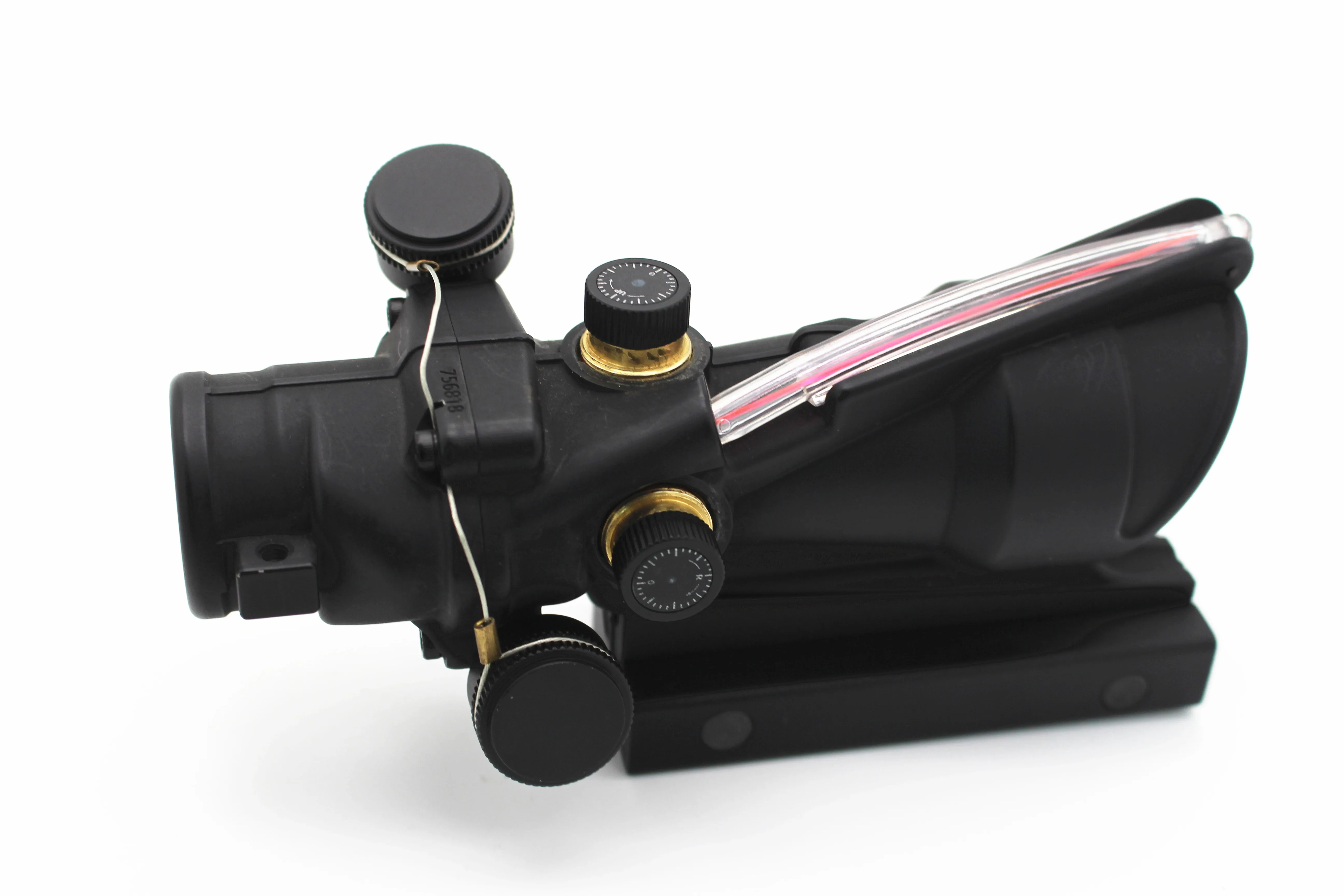 4x32 ACOG OEM охотничий компактный призматический прицел с красным волоконно-оптическим волокном