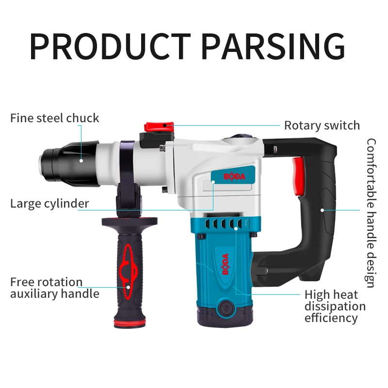 
Boda high quality 1050W 28mm power tools rotary electric hammer 