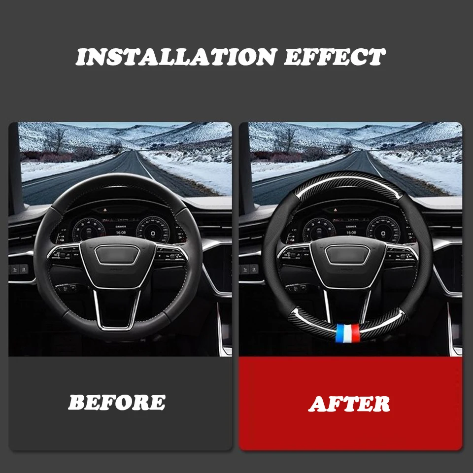 Hand Sewing Non-Slip Artificial Leather Braid Car Steering Wheel Cover For BMW E46 M3 E39 330i 540i 525i 530i 330Ci 2001 - 2003