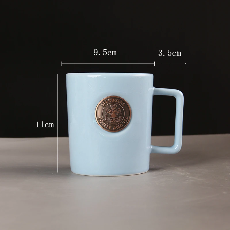 Wholesale Custom Copper Seal Logo 473ml Drinkware Milk Cup 16oz Handmade Bottle Green Custom Ceramic Mug Manufacturers