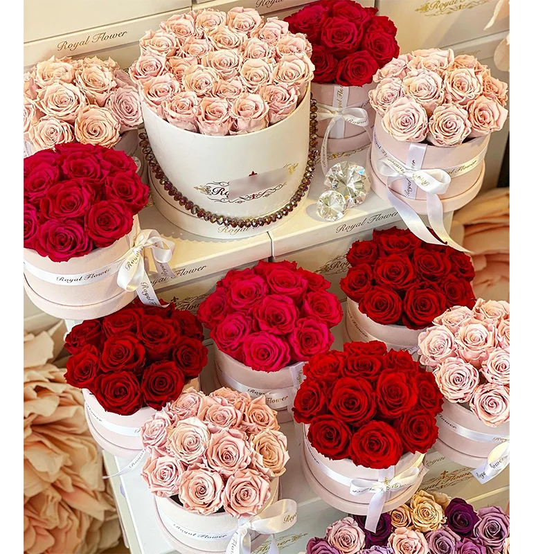 valentinstag a grade wholesale preserved roses long life roses ecuador preserved real rose preserved in 24k gold