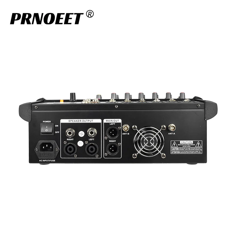 PRNOEET KW-690 audio sound system 8CH dj mixer professional stage pro audio mixer with 2 mic
