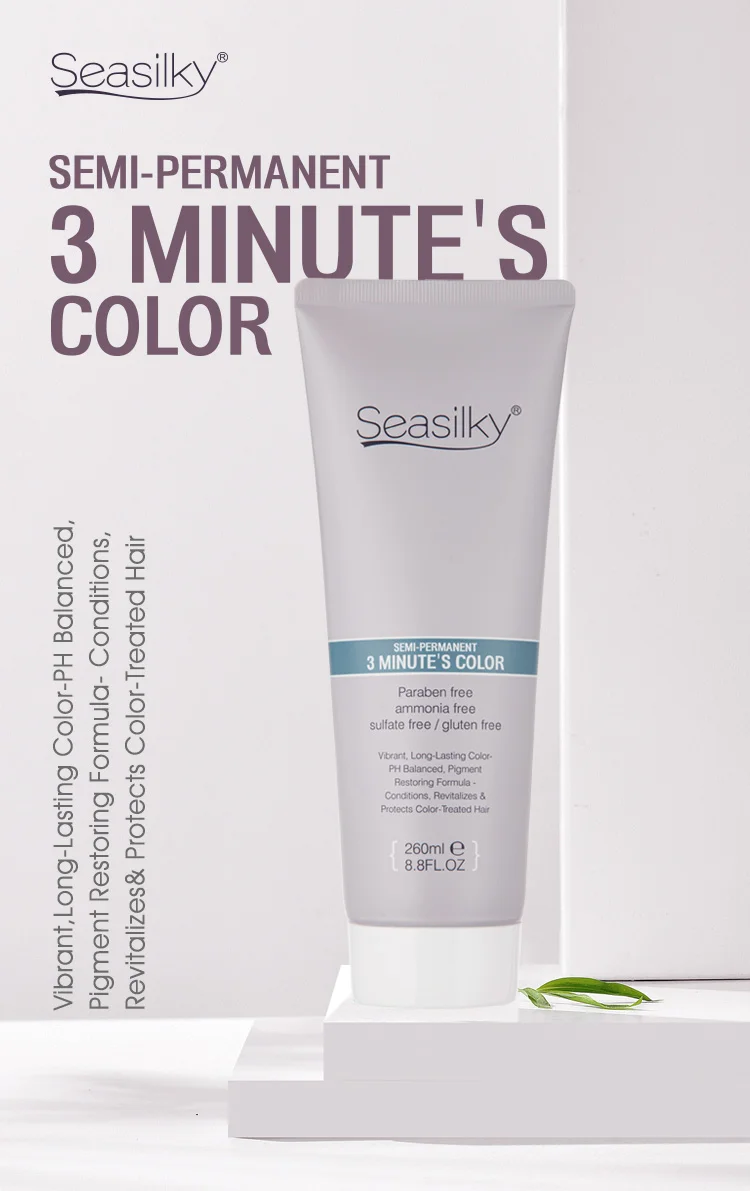 Sulfate-Free Fashion Blue Green Color Semi-Permanent Hair Color Cream Professional Color Conditioning 260ml