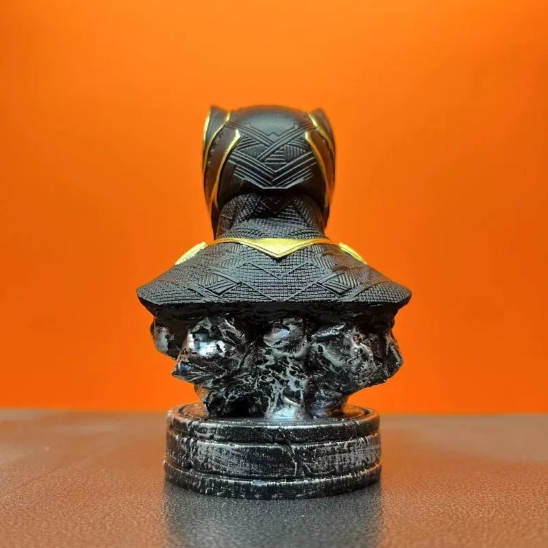 10cm Marvels Hero Black-Panther Bust Resin Statue Collection Model Art Sculpture Crafts Action igure