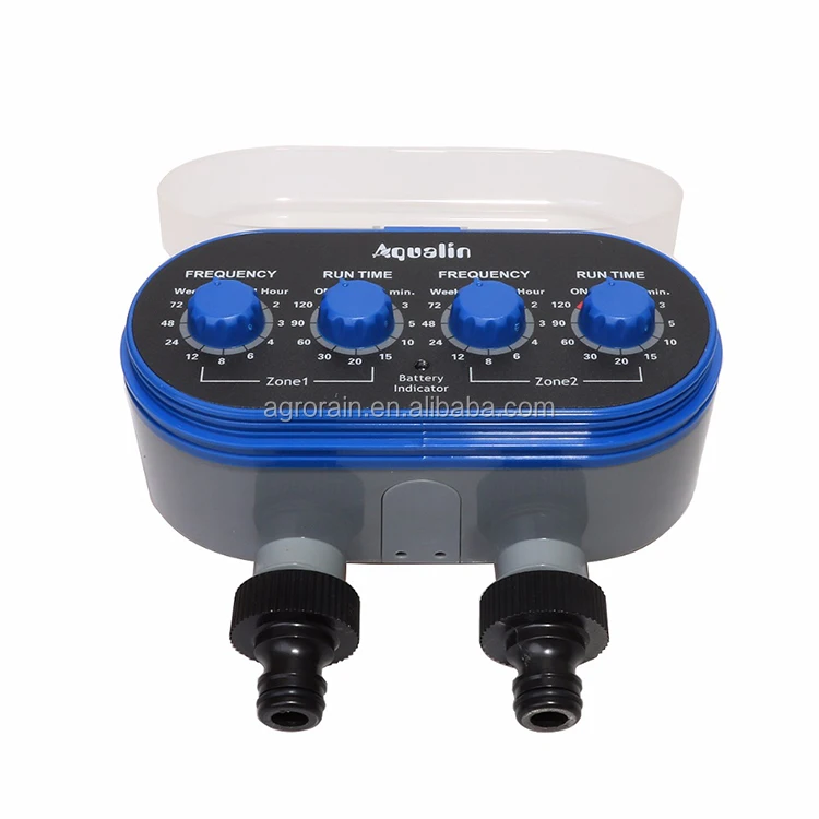 Dry battery intelligent two-outlet water timer for garden irrigation WT21032