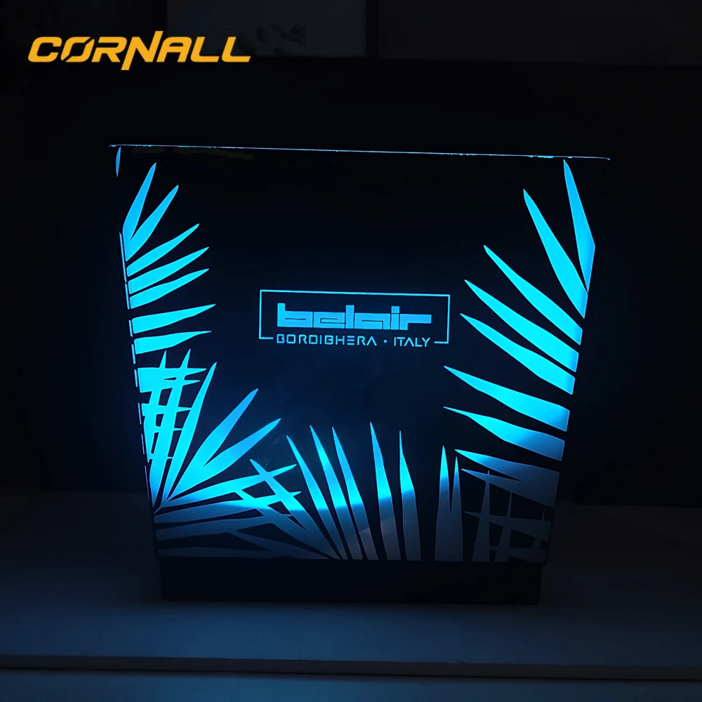 Large LED Plastic Luminous Ice Bucket grey goose vodka ice bucket