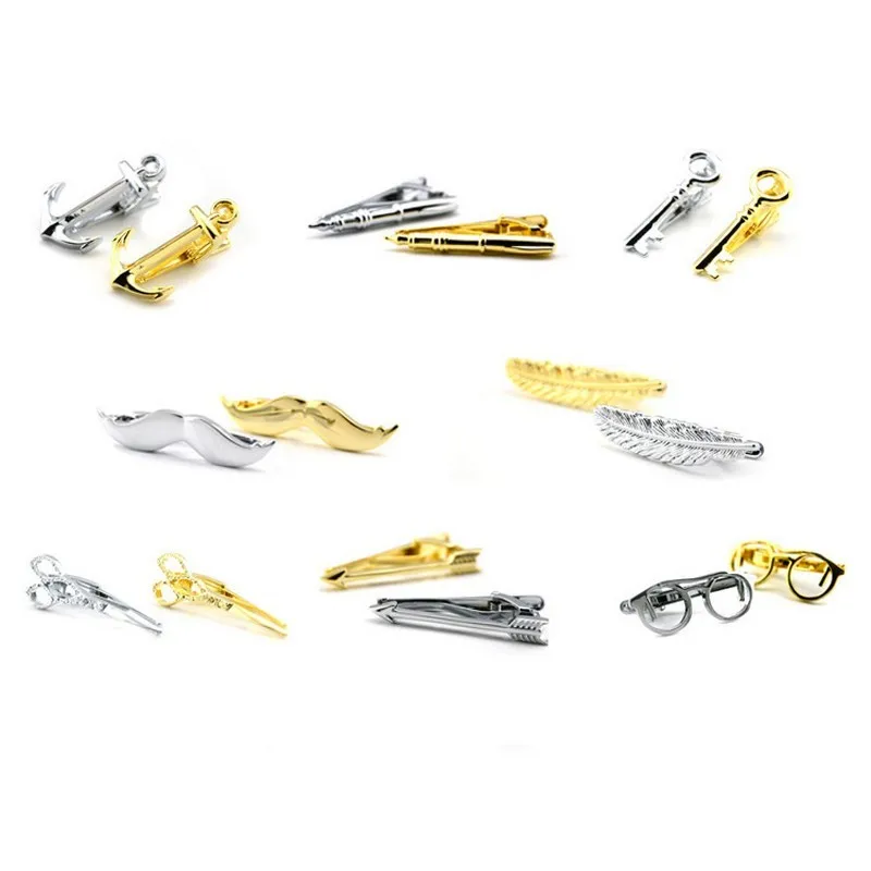 Мужской зажим для галстука Stickpin, модные аксессуары для галстука, классический дизайн, латунный зажим для галстука с толстым покрытием от производителя