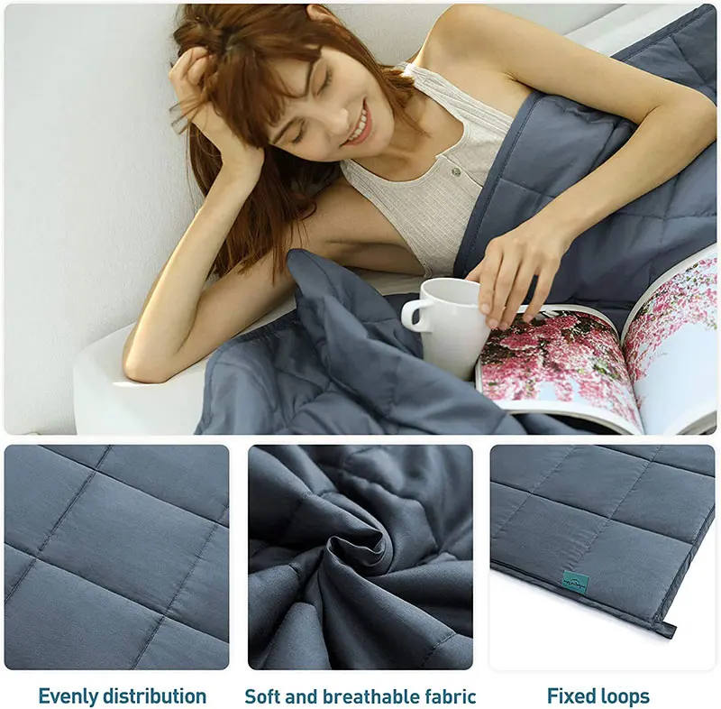 High Quality Therapy Blanket Promote Sleep Relieve Anxiety Stress Cotton Bedding Adults Kids Weighted Blankets Sensory Bedding