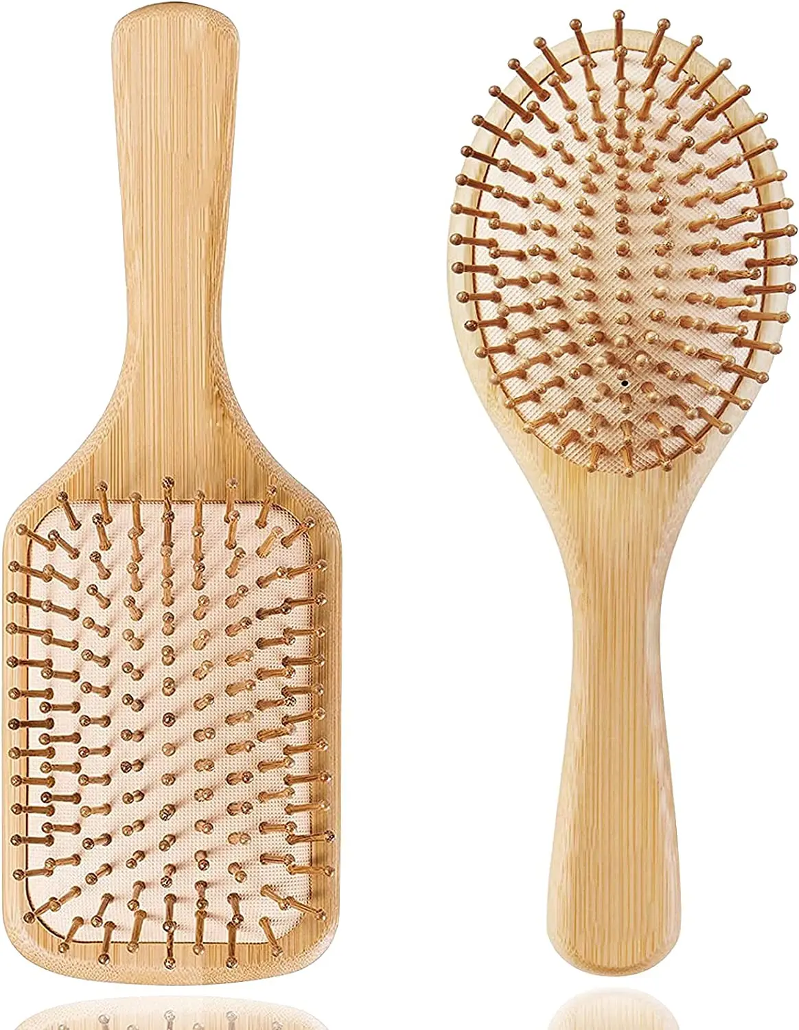 Bamboo Comb And Hair Massage Brushes Bamboo Bristle Hairbrushes For Wet And Dry Hiar