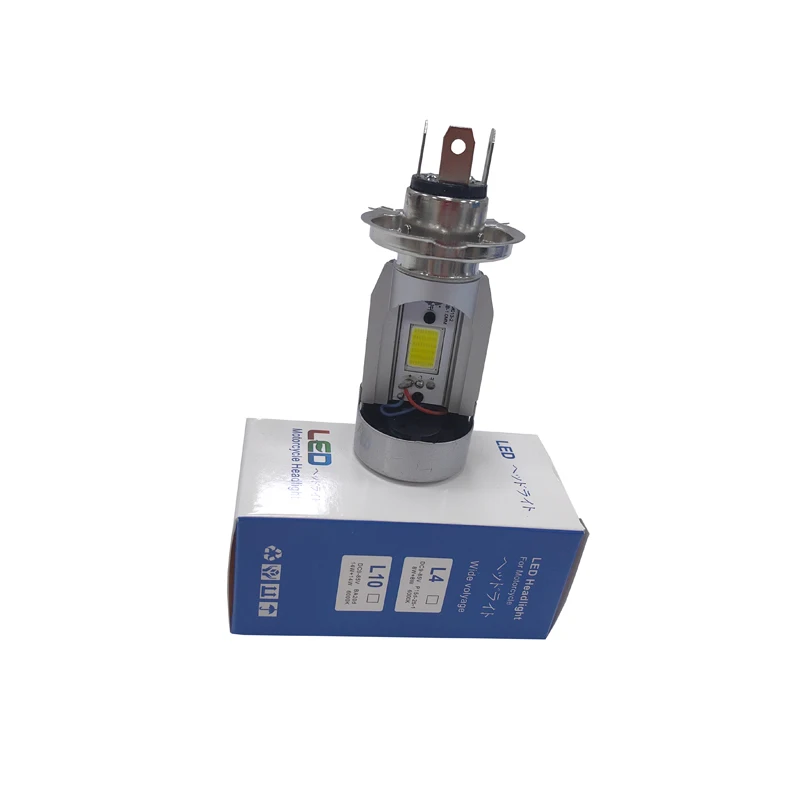 Cross-border F4 motorcycle light COB with aperture LED headlight H4 integrated built-in double claw BA20D