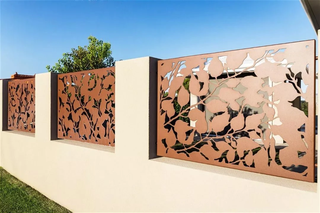 Custom Laser Cut Gate Design Aluminum Laser Cut Aluminum Wall Screen Fence Panel
