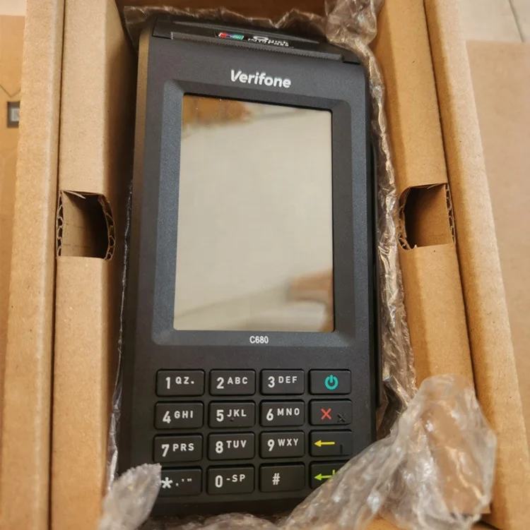 Verifone C680 GPRS STD цветной сенсорный ЖК-дисплей с аккумулятором 192 мб PCI 4,0 P/N:M268-823-C4-APB-4