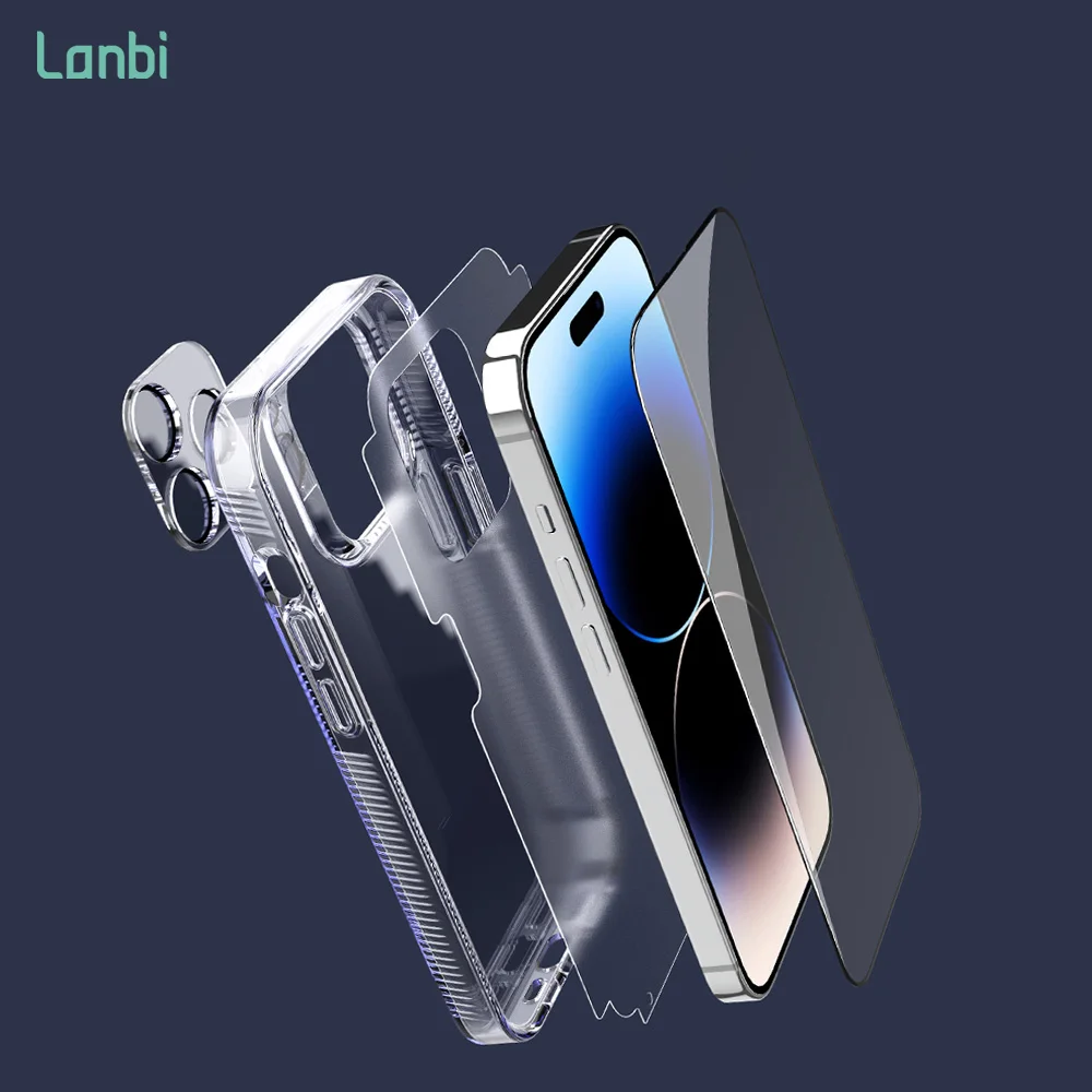 8 In 1 Luxury Anti Shock Suit Mobile Phone Protection Case 360 Screen Protector Full Protection Set For iPhone 14 13 Pro Max