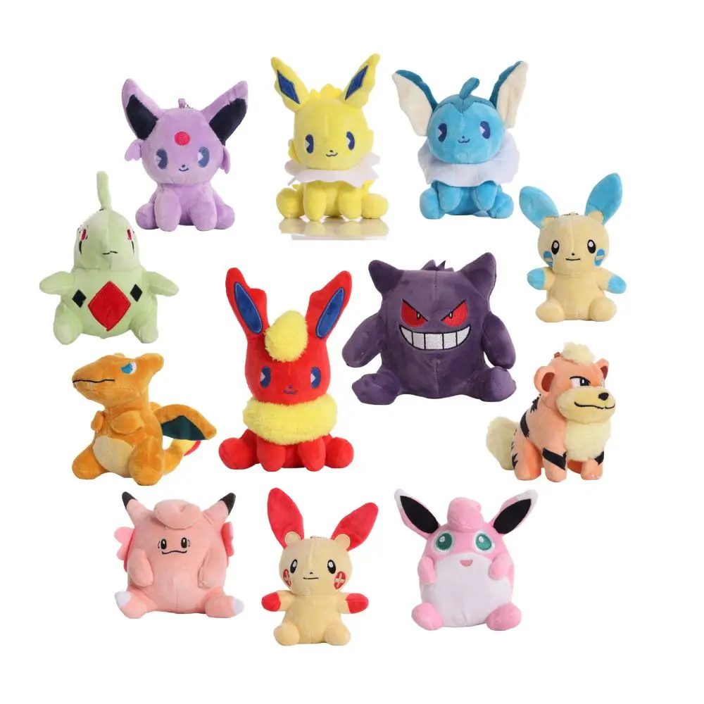 Высококачественные плюшевые игрушки Pokem динозавры кавайные животные стежки мягкие карманный монстр Plshies