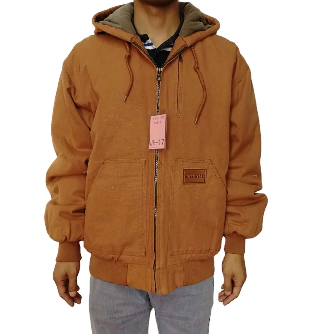 OEM ODM Hot Sale Heavy Duty 12oz Duck Canvas Fabric Men Heavy Insulated Jacket Work Canvas Jacket