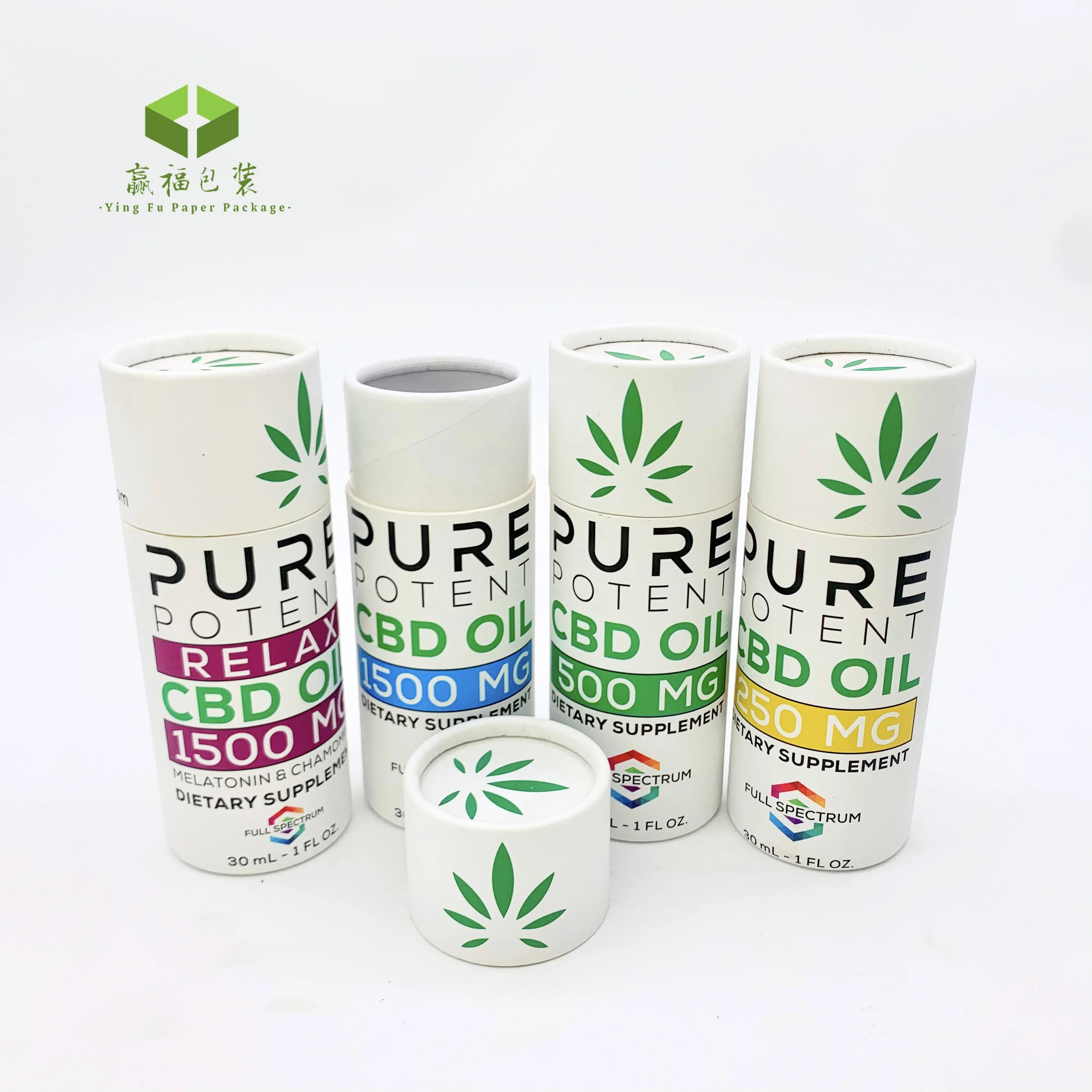 Eco friendly Custom round Kraft large Paper tube body lotion packaging container cylinder Canisters box for powder food