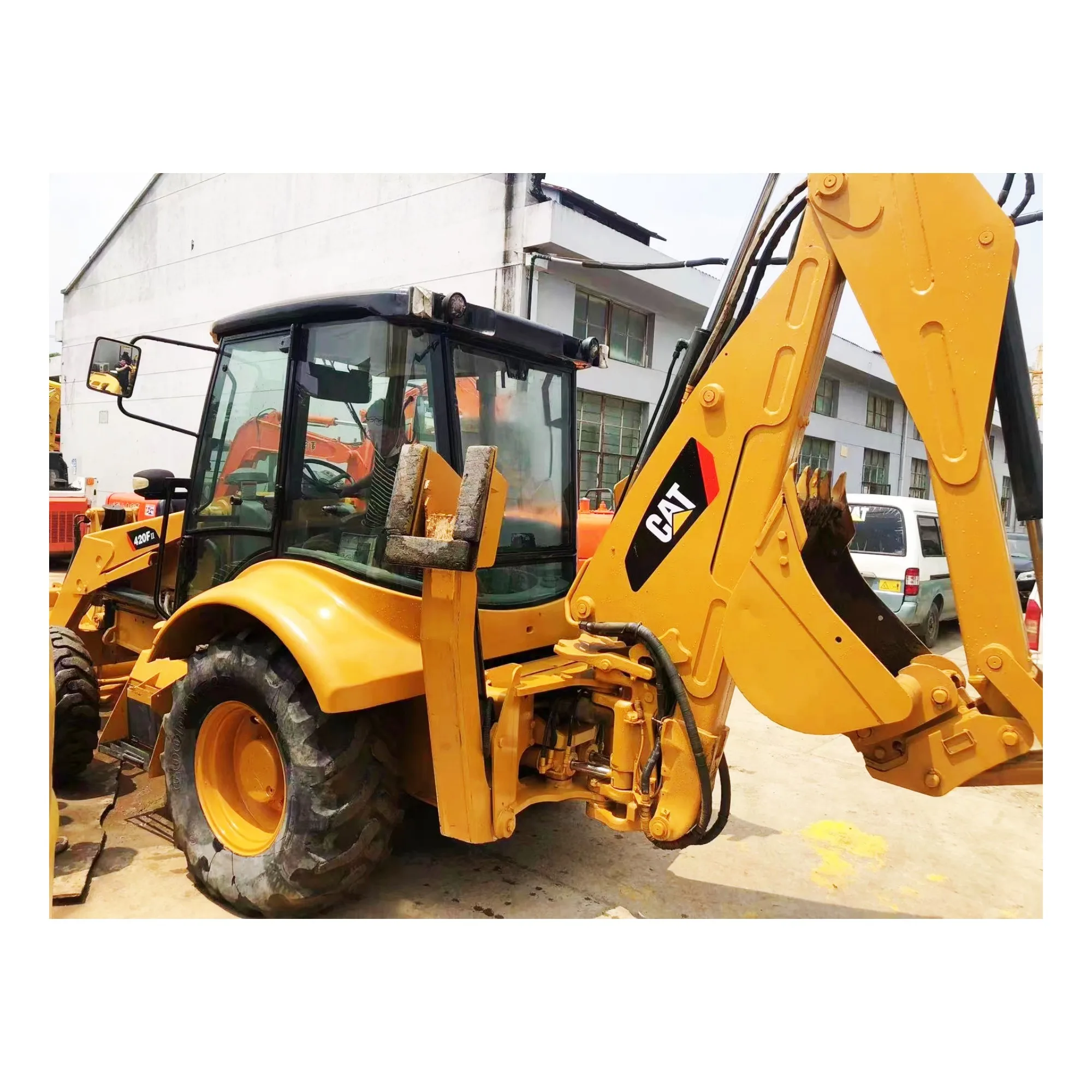 Хороший продукт оригинальная японская модель б/у Колесный погрузчик CAT 420F cat 420fcat экскаватор-погрузчик