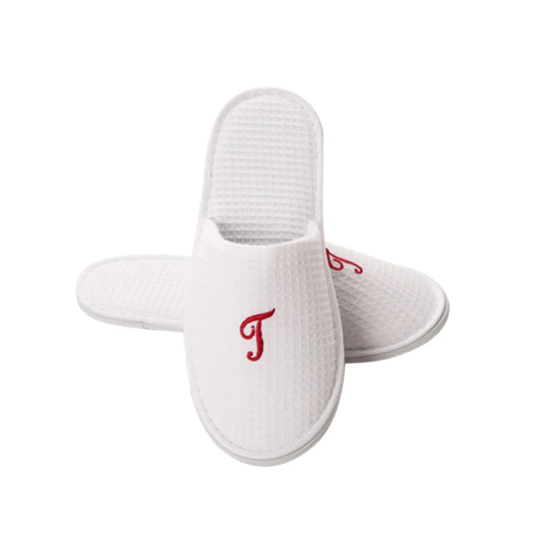 Hot Selling Low Price Custom Logo Waffle Cotton Hotel Bedroom Slipper