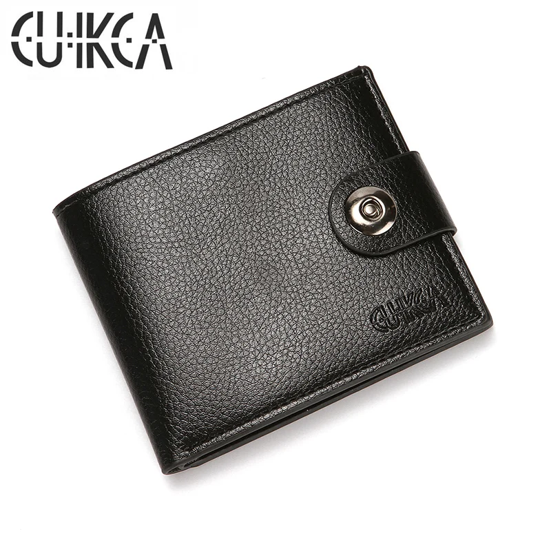 HF025 CUIKCA Purse Wallet Cow Leather New Fashion For Men Japan Vintage Black Wallet Zzipper Hasp Wallets