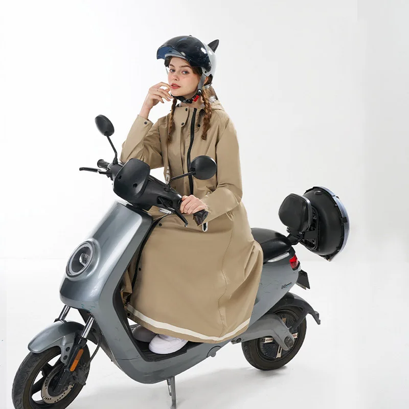 Rainfreem New Arrival Outdoor Wear Raincoats Unisex Long Trench Fashion Raincoat Adult Reflective Rain Coat