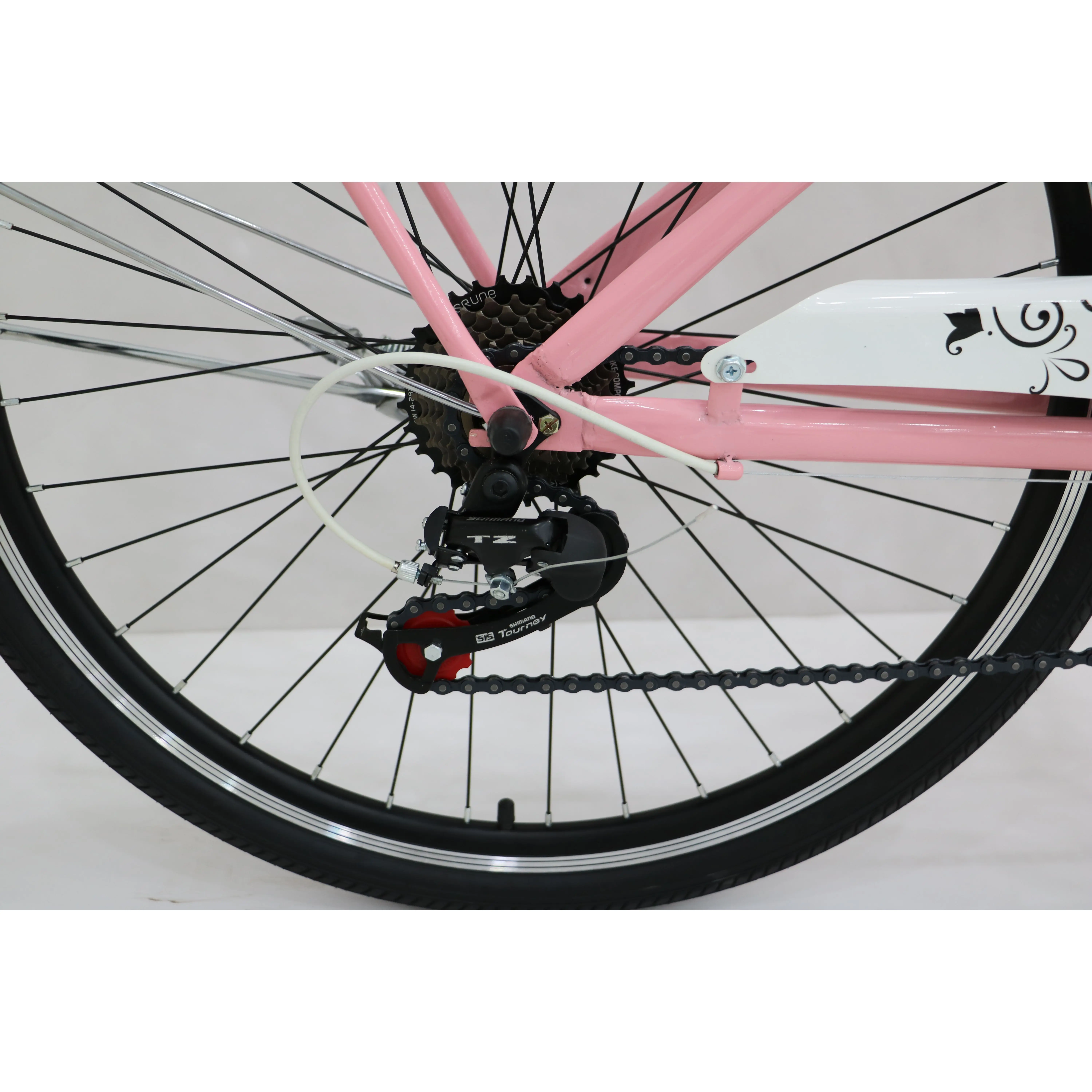 Wholesale 24-Inch Single Speed City Bike with Double V Brake Steel Frame and Aluminum Alloy Rim Popular Style for Adults