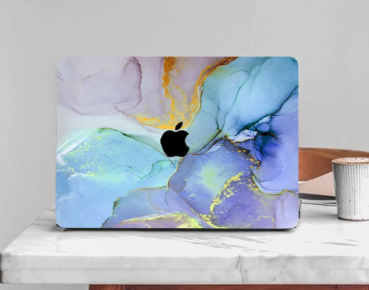 Applicable to macbook case protective case Apple notebook protective case Air pro color painted marble