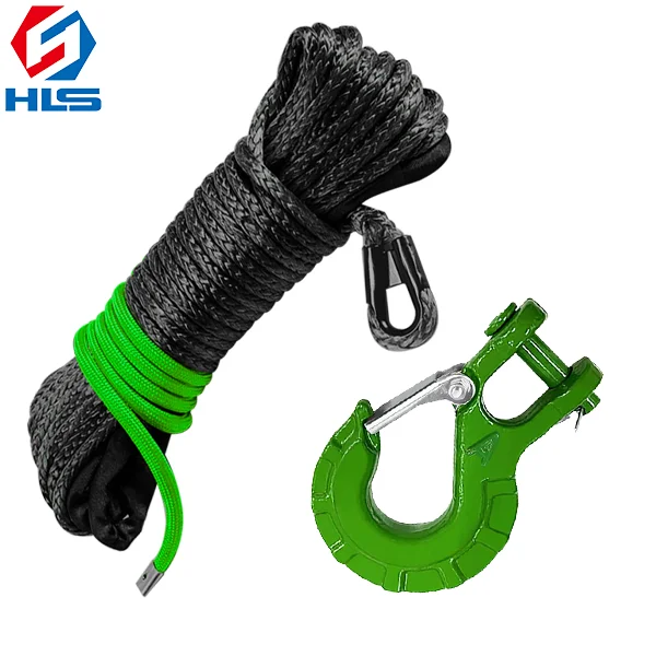 All Accessories  ATV/UTV/SUV 4X4 Offroad  Heavy Industry Applications  12 Strand Synthetic Winch Rope with  Hook
