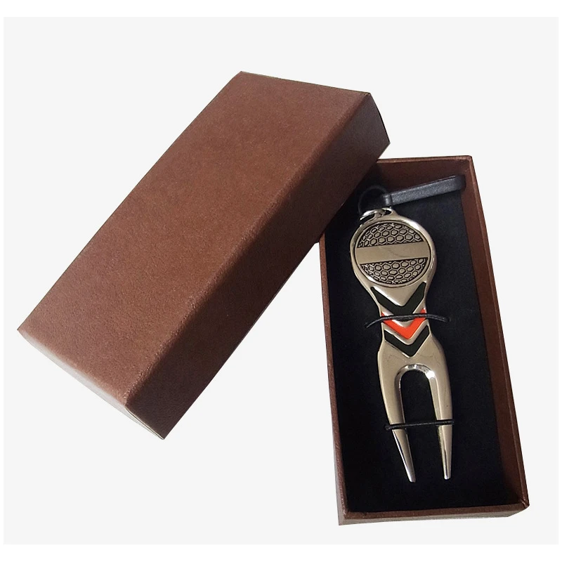 Custom Metal Magnetic Ball Marker and Divot Repair Tool Keychain Golf Accessories for Men