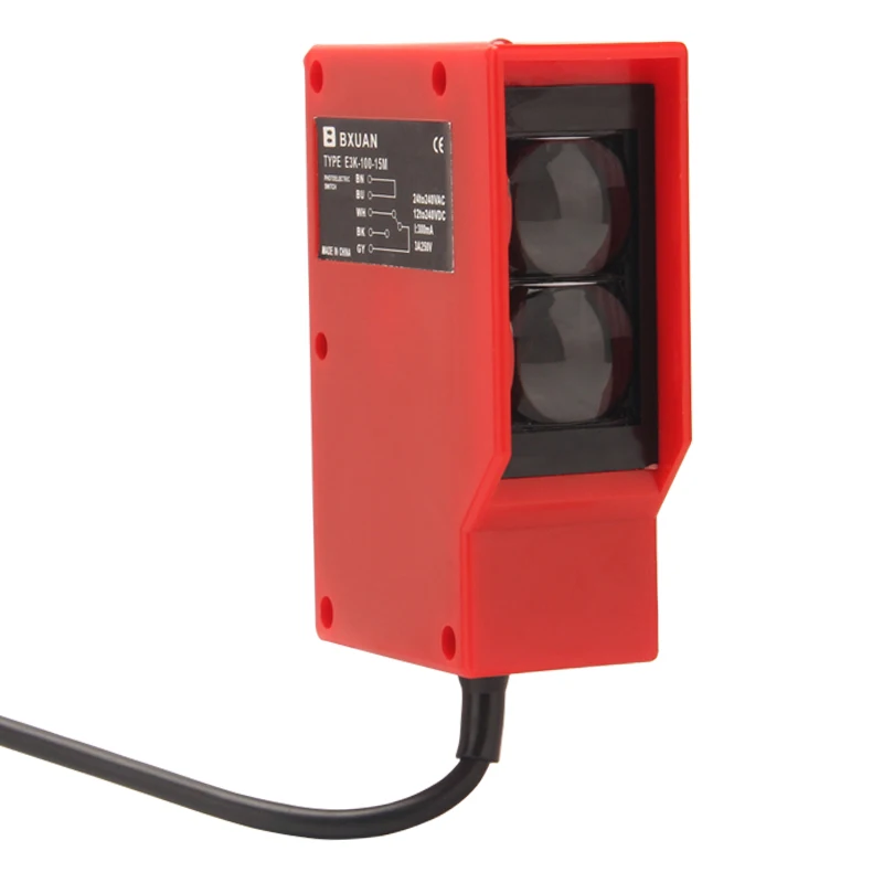 Vehicle 12V 24V Automatic Sensor Reflective Photoelectric Diffuse Reflection Distance Photoelectric Sensor