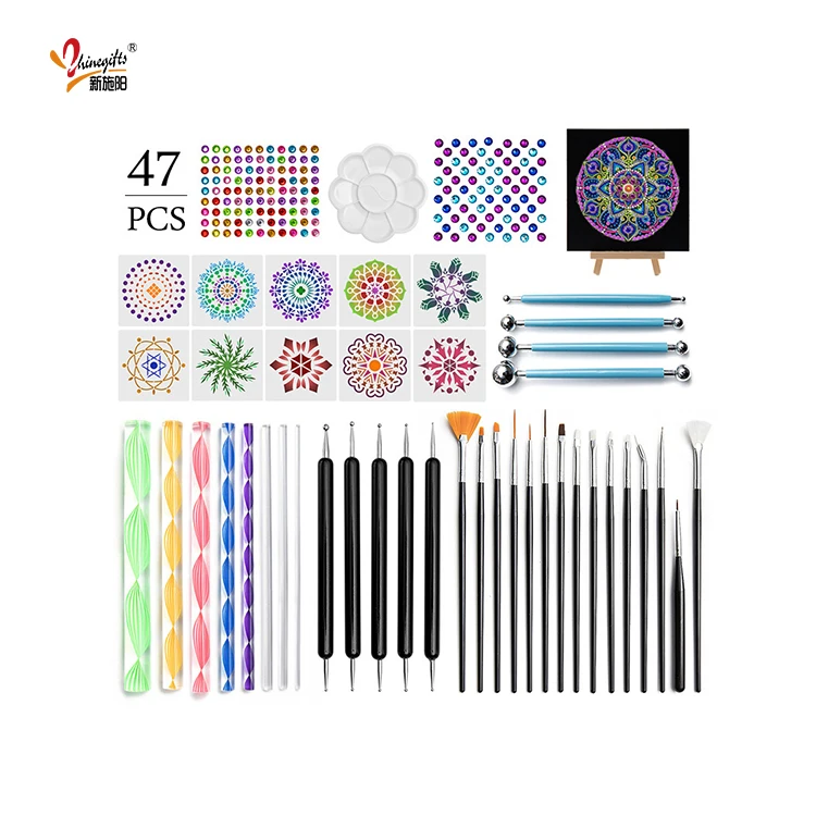 Fashion Mandala Stencils Dotting Tools Template Art Mandala Stencil Painting Pen Mandala Drawing Stencils