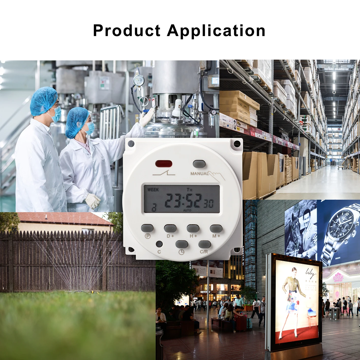 200 - 240 Dinrail 30 Amp Battery-powered Wall Timer Switch Power Outlet