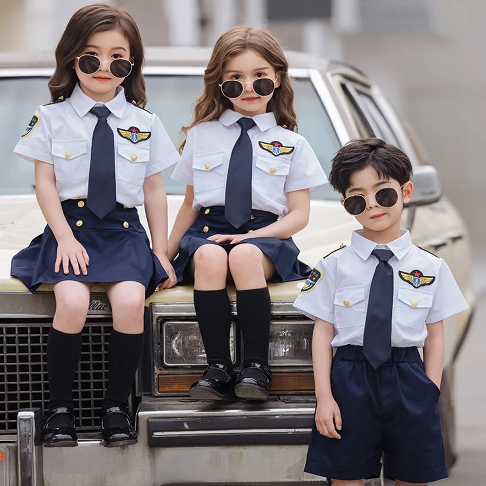 Halloween Children Kindergarten summer uniform, navy role sailor uniform, summer elementary school uniform