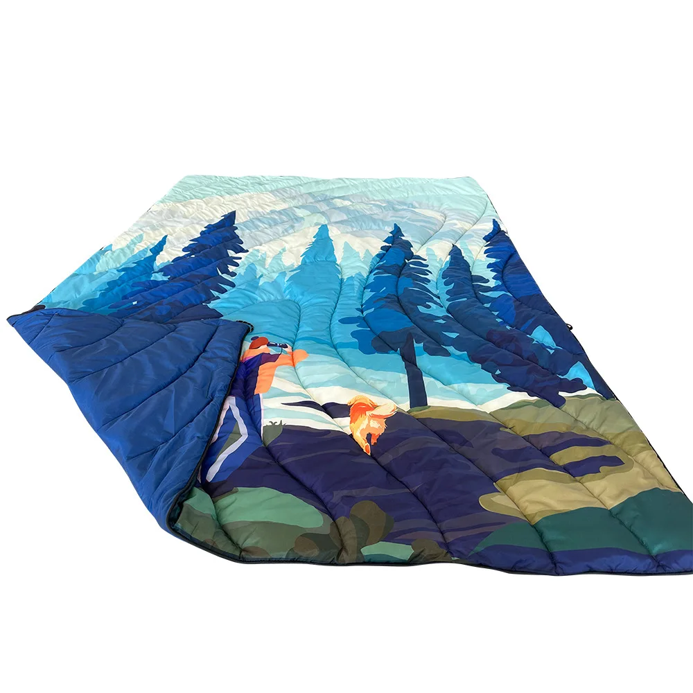 Customized Polyester Filling All-Season Stain-Resistant Polyester Camping Blanket Camping Mat
