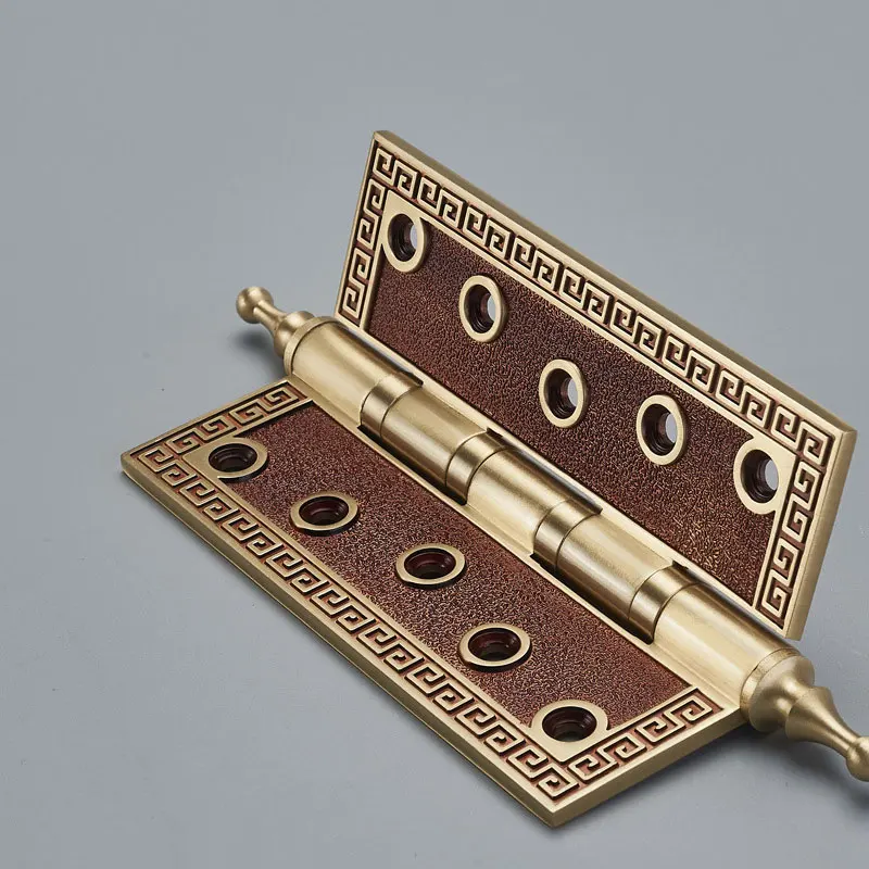 European all-brass room door hinges Mute bearing hinges thickened Vintage apartment door hinges