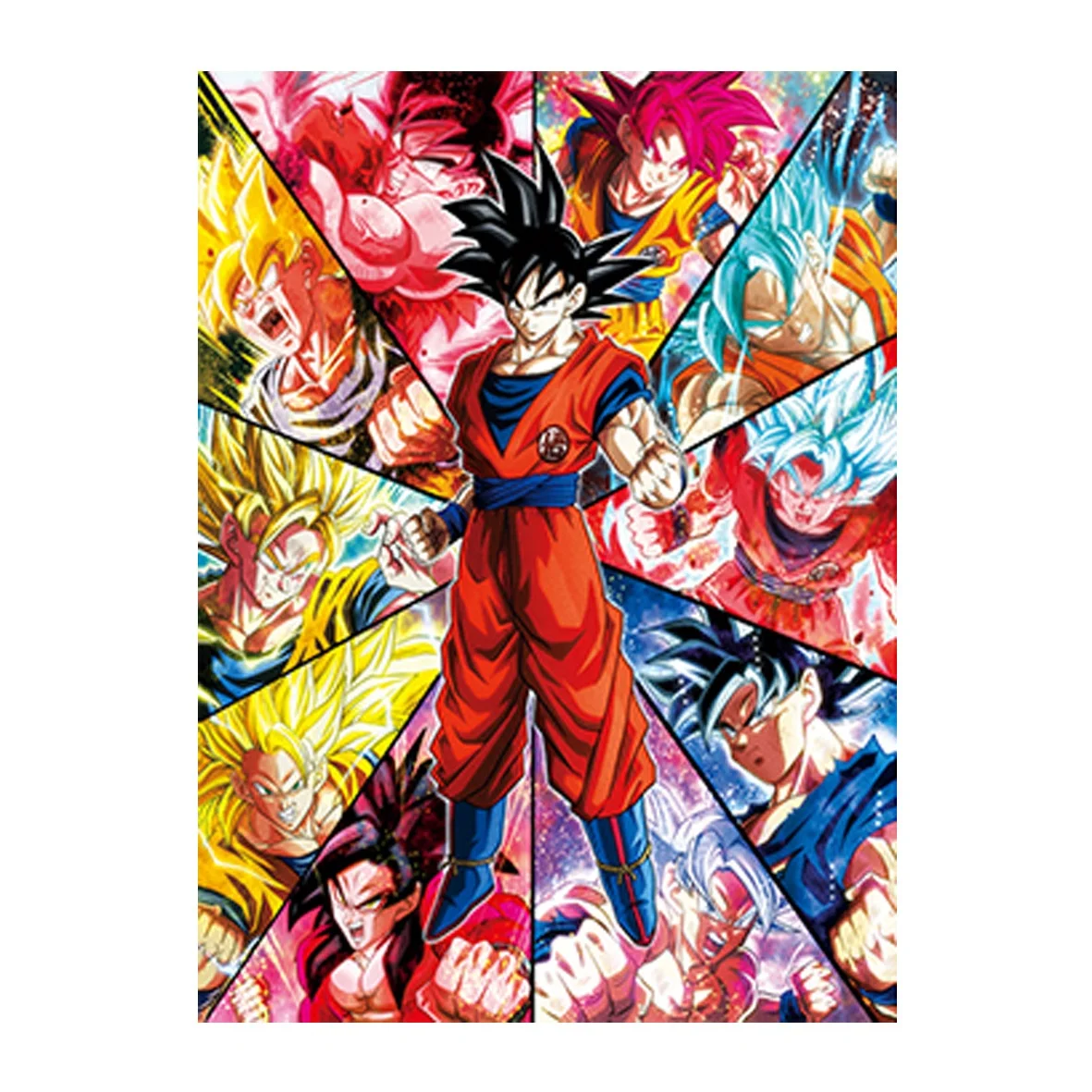 Home Decor DB 3D Lenticular Anime Posters 3D GOKU Triple Transition Poster Wall Sticker Anime Artwork Changing Picture