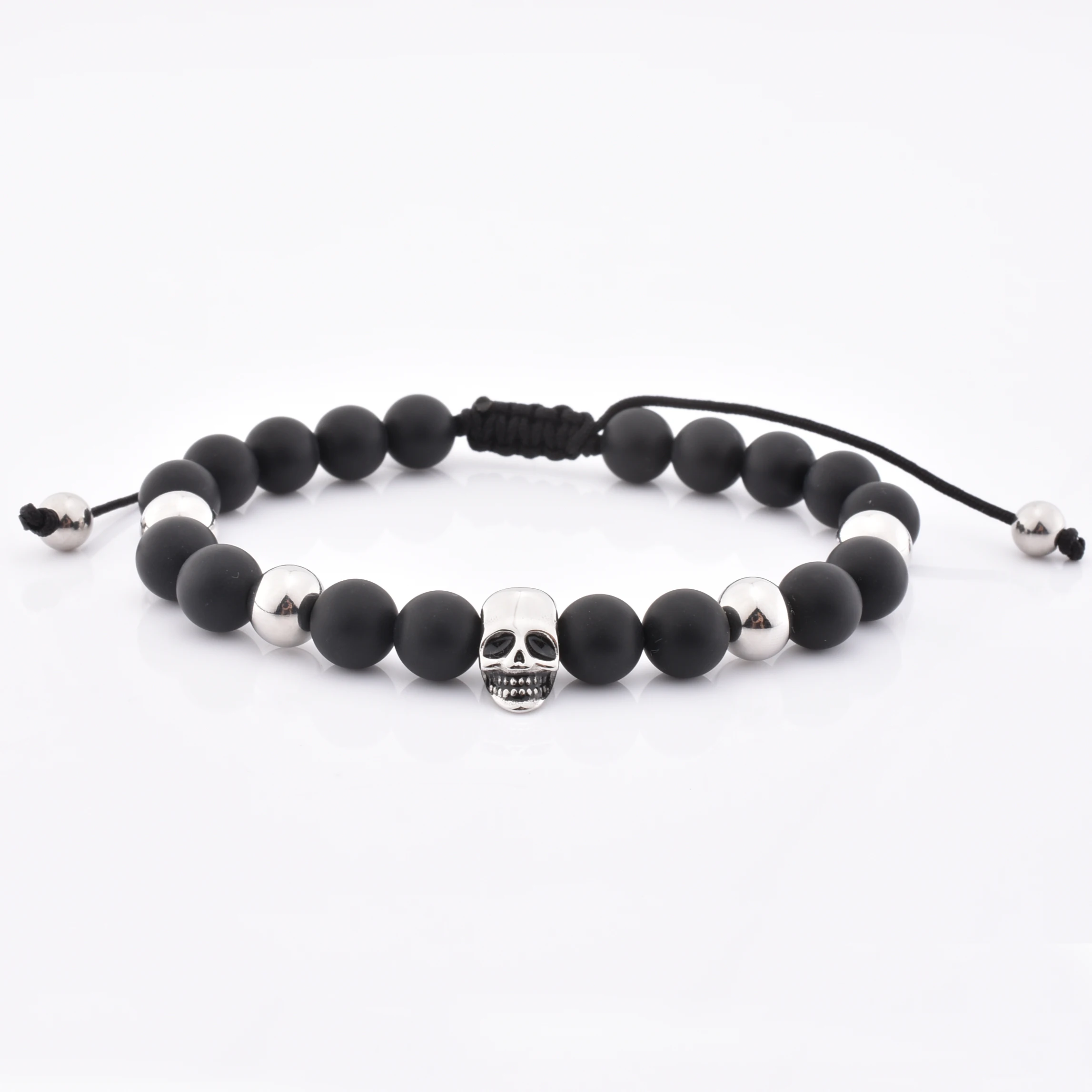 Wholesale Custom White Gemstone Beads Green Alexandrite Stone Braided Adjustable Natural Stone Bracelet