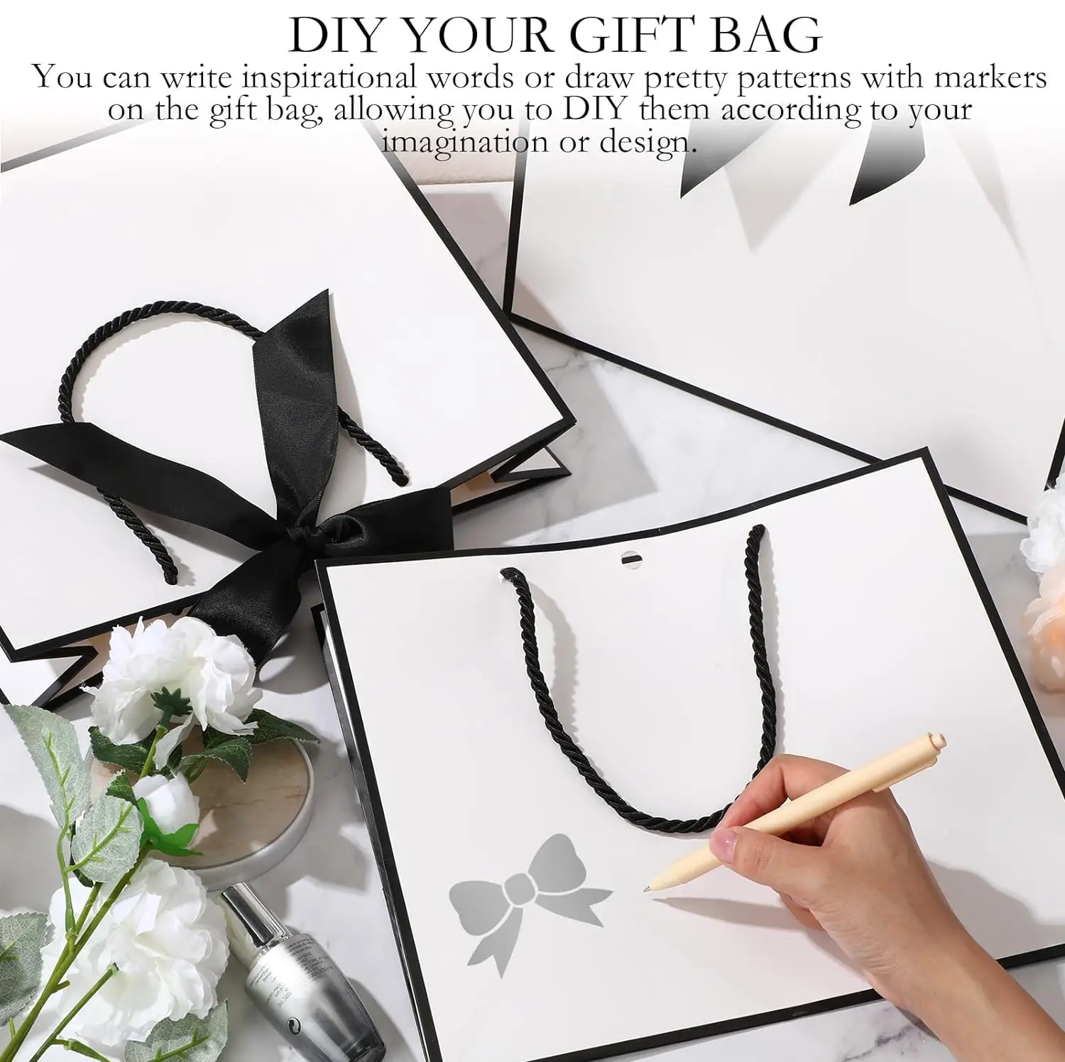 Custom logo big brown industrial surface kraft paper bag candy gift carry paper shopping bag with handle