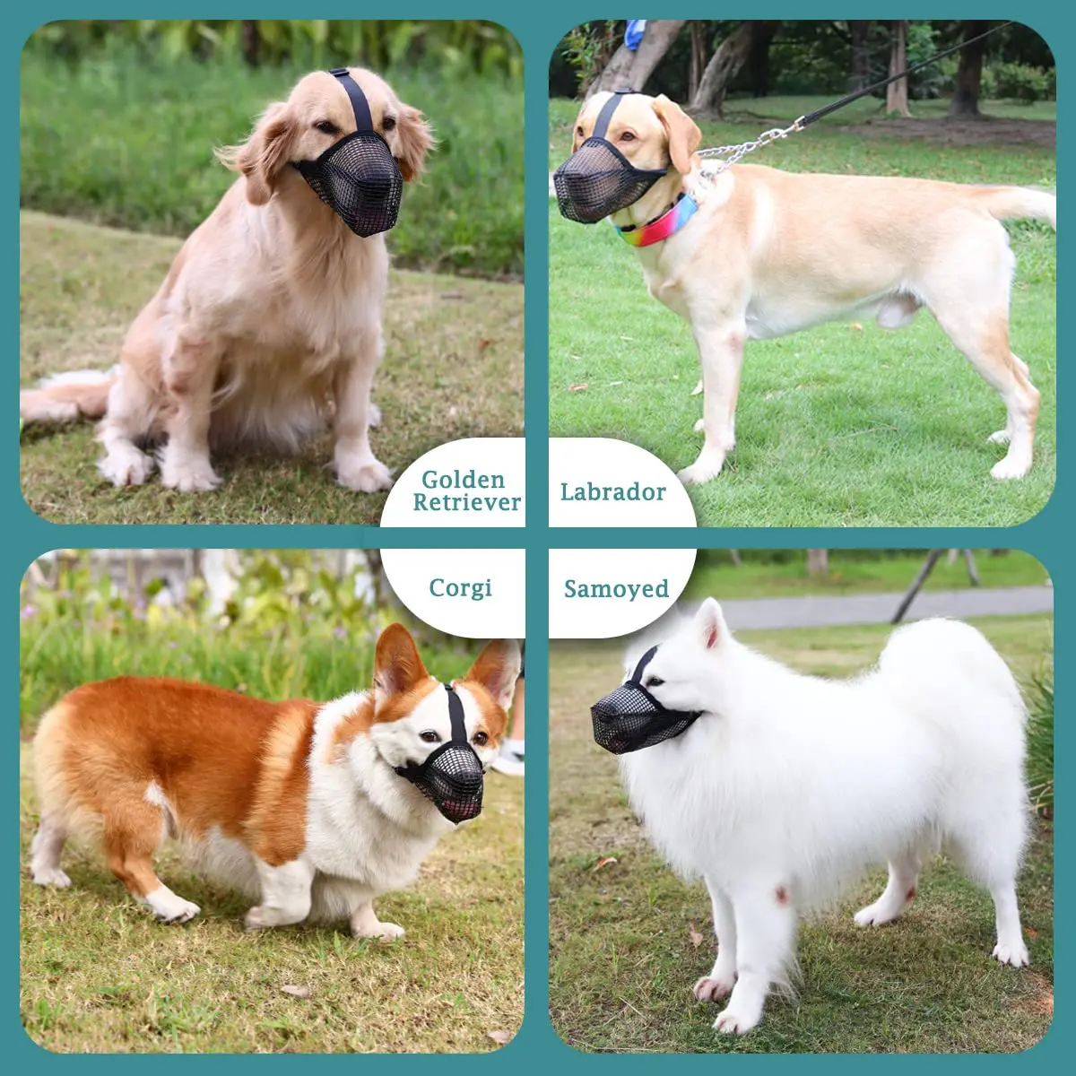 SinSky Custom Anti Biting Barking Chewing Adjustable Soft Mesh Dog Muzzle Breathable Dog Muzzle For Dogs