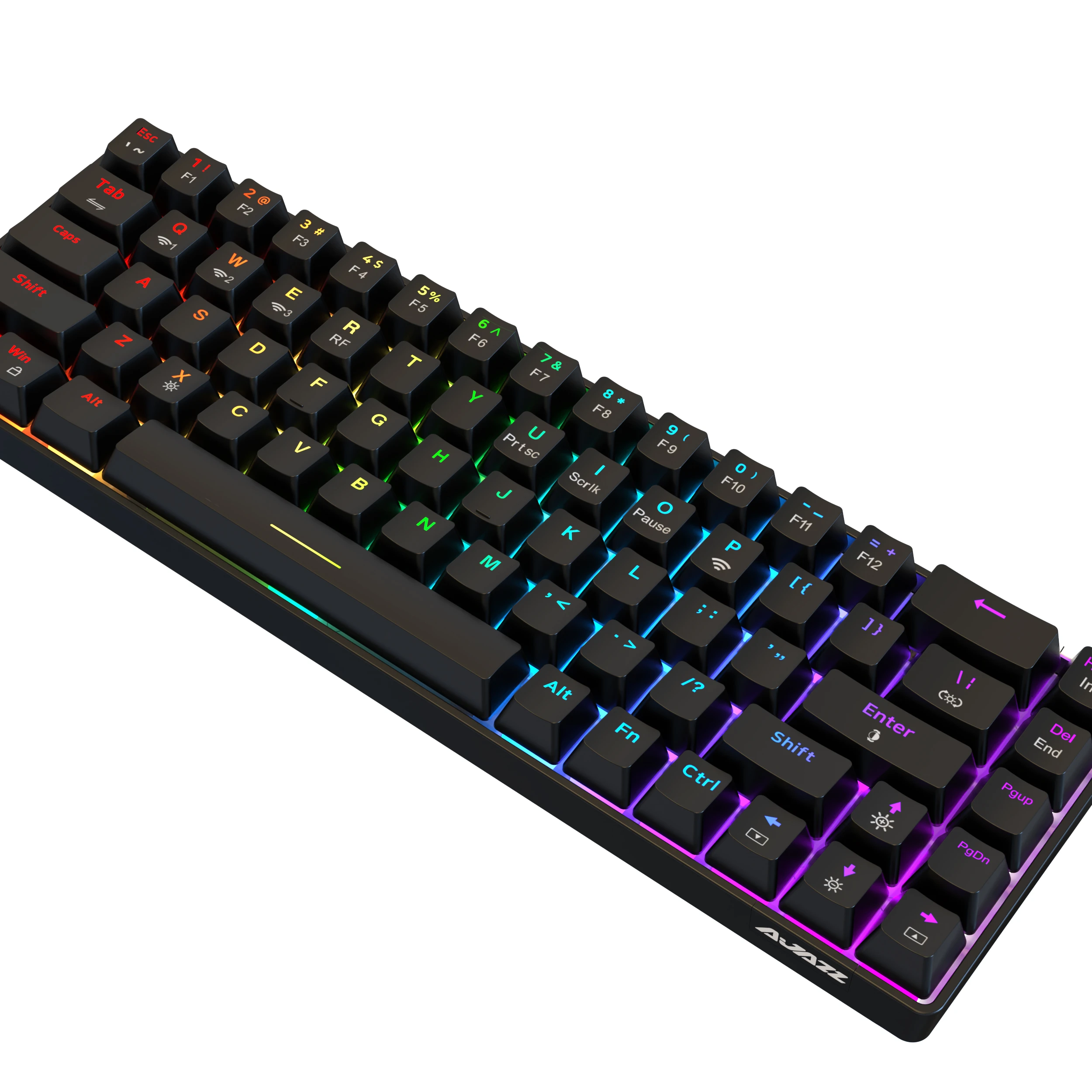 AJAZZ K685T Wired/Wireless 5.0 Mechanical Keyboard 65% Compact 68 Keys RGB Backlit Type-C Gaming/Office Keyboard for PC/phone