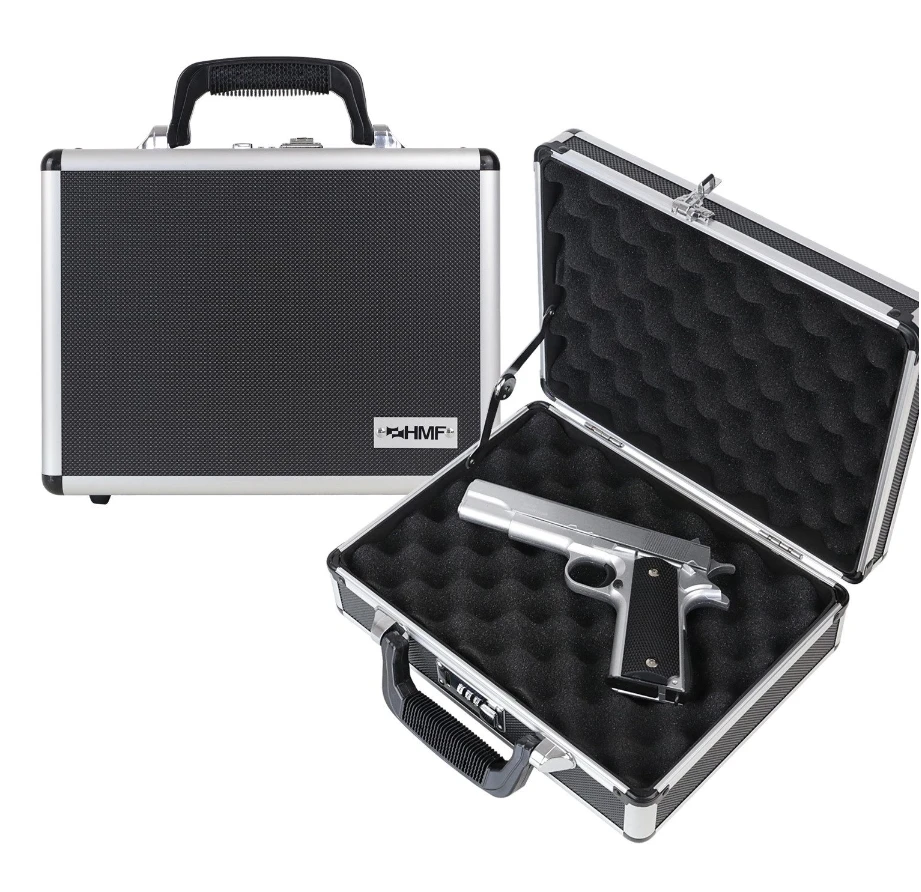 Aluminum alloy storage box with soft egg cotton protection and password lock,  we apon transport box31*11*26cm