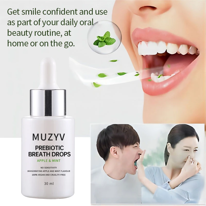 Custom concentrated fresh breath mint mouth breath drops serum