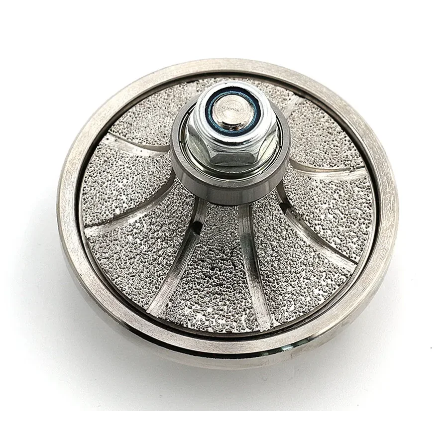 Z LION Vacuum Brazed half bull nose edge profiling wheel diamond edge grinding wheel