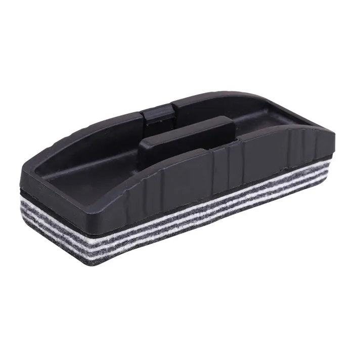 Office supplies black dry whiteboard eraser with marker pen clip