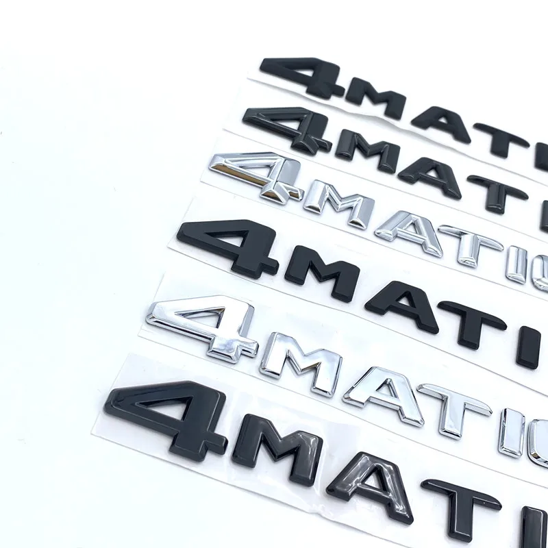 3D ABS New Brand 4MATIC Car Logo Stickers Rear Trunk Emblem Badges For Mercedes C63 C200L