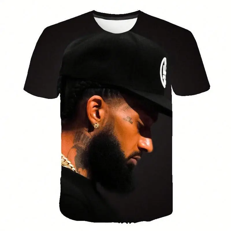  Индивидуальная 3D футболка Nipsey Hussle высококачественные мужские футболки в стиле хип-поп удобные с коротким рукавом и
