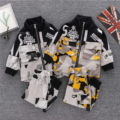 Children clothing Children Casual Camouflage Clothes Boys Handsome Clothing Suit 2023 Spring Fall Kids Military Uniform