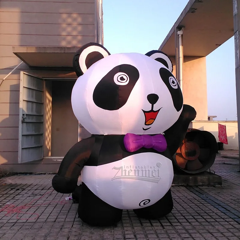 Outdoor giant inflatable panda for event decoration
